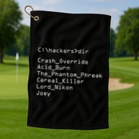 Hackers Movie C Cast Of Characters Golf Towel