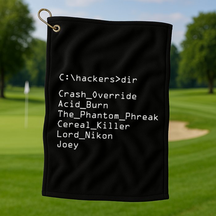 Hackers Movie C Cast Of Characters Golf Towel