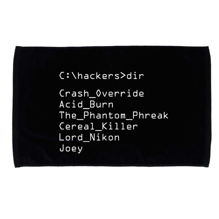 Hackers Movie C Cast Of Characters Microfiber Hand Towel