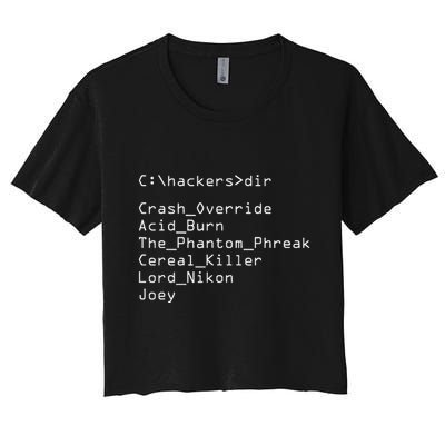 Hackers Movie C Cast Of Characters Crop Top
