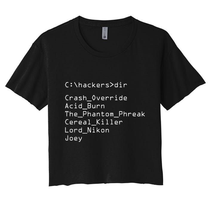 Hackers Movie C Cast Of Characters Crop Top