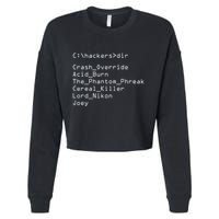 Hackers Movie C Cast Of Characters Cropped Pullover Crew