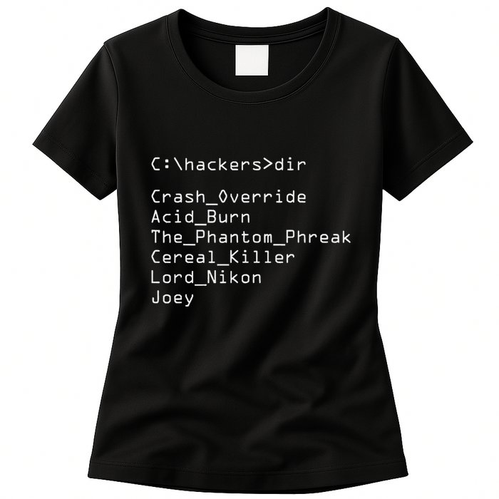 Hackers Movie C Cast Of Characters Women's T-Shirt