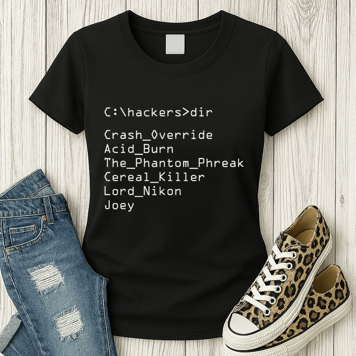 Hackers Movie C Cast Of Characters Women's T-Shirt