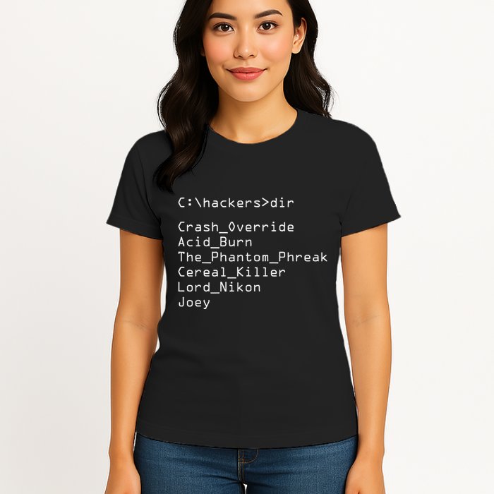 Hackers Movie C Cast Of Characters Women's T-Shirt
