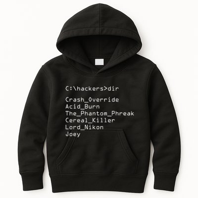 Hackers Movie C Cast Of Characters Kids Hoodie