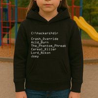 Hackers Movie C Cast Of Characters Kids Hoodie