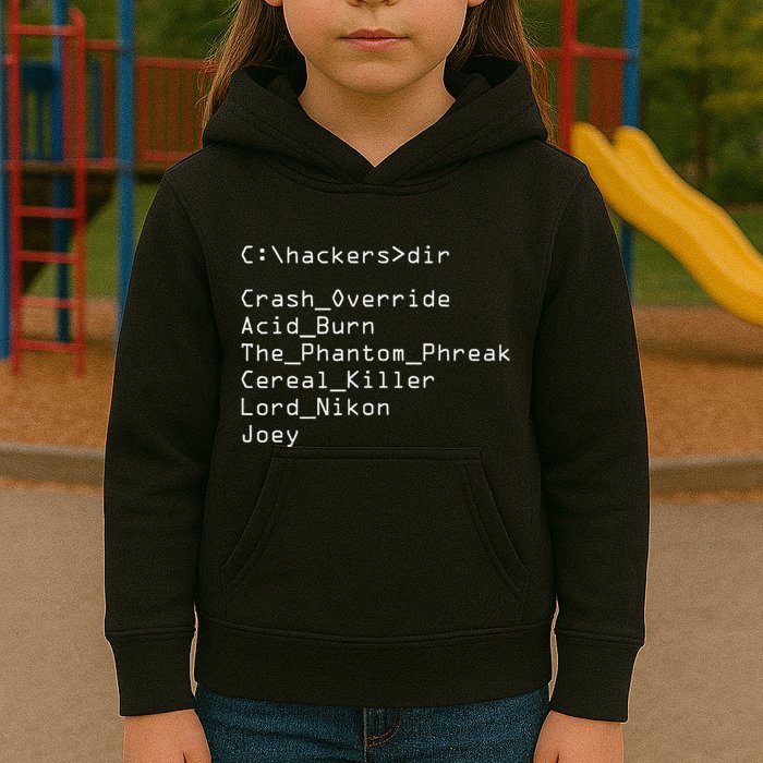 Hackers Movie C Cast Of Characters Kids Hoodie
