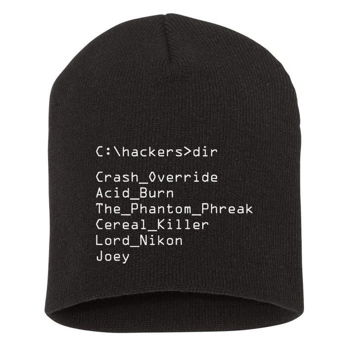 Hackers Movie C Cast Of Characters Short Acrylic Beanie