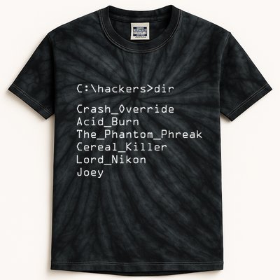 Hackers Movie C Cast Of Characters Kids Tie-Dye T-Shirt