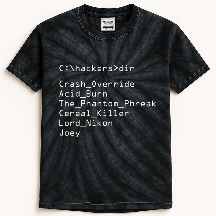 Hackers Movie C Cast Of Characters Kids Tie-Dye T-Shirt