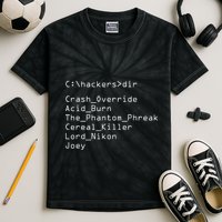 Hackers Movie C Cast Of Characters Kids Tie-Dye T-Shirt