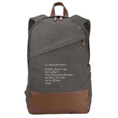 Hackers Movie C Cast Of Characters Cotton Canvas Backpack