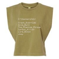 Hackers Movie C Cast Of Characters Garment-Dyed Women's Muscle Tee