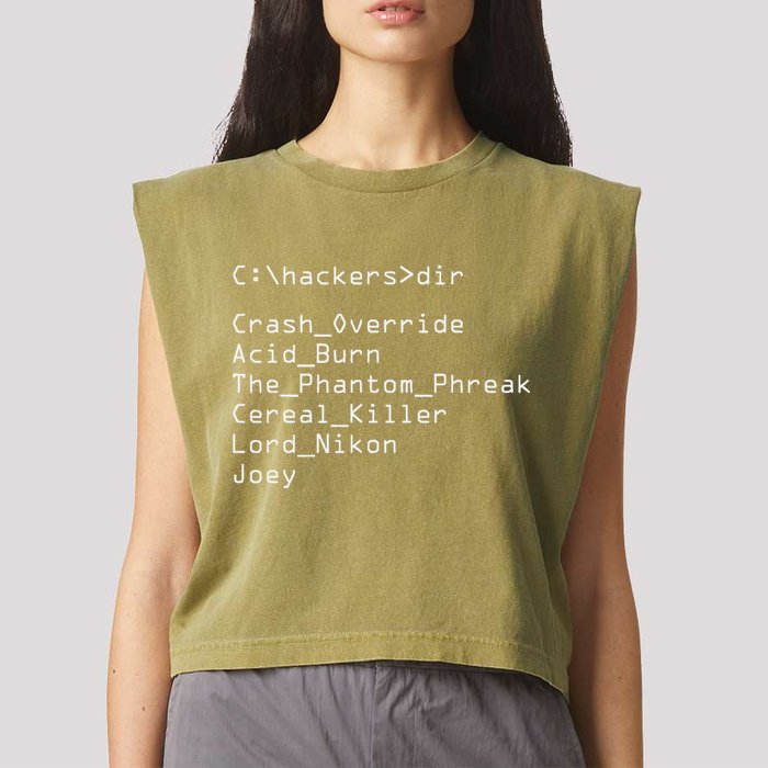 Hackers Movie C Cast Of Characters Garment-Dyed Women's Muscle Tee