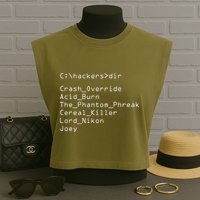 Hackers Movie C Cast Of Characters Garment-Dyed Women's Muscle Tee