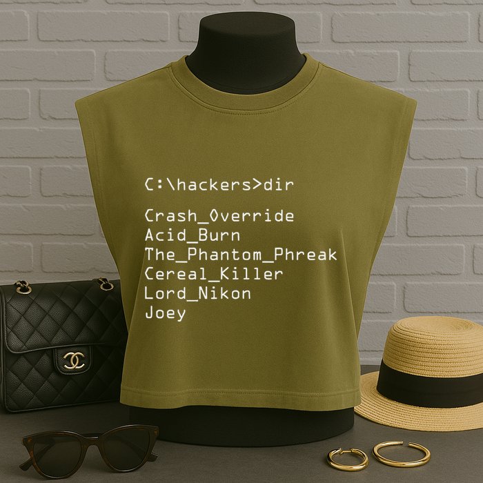 Hackers Movie C Cast Of Characters Garment-Dyed Women's Muscle Tee