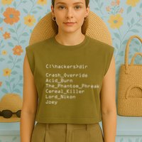 Hackers Movie C Cast Of Characters Garment-Dyed Women's Muscle Tee