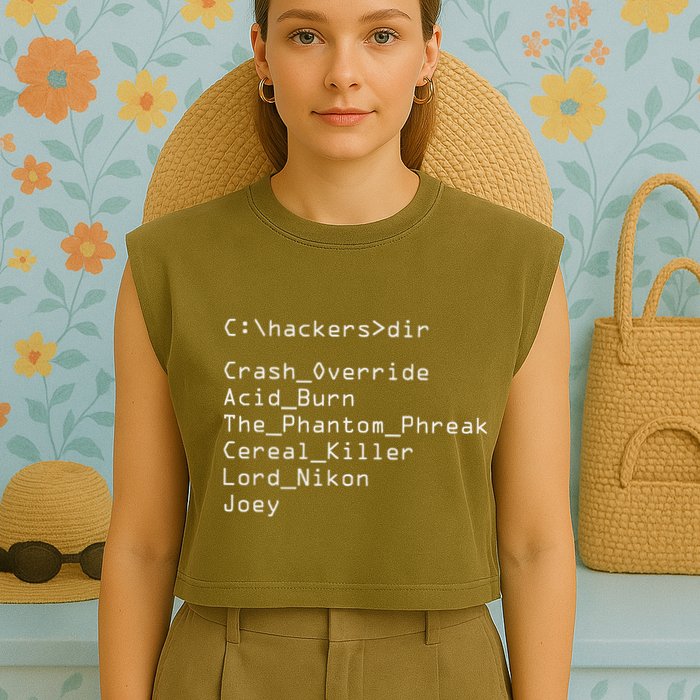 Hackers Movie C Cast Of Characters Garment-Dyed Women's Muscle Tee