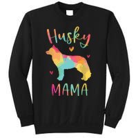 Husky Mama Colorful Siberian Husky Gifts Dog Mom Sweatshirt