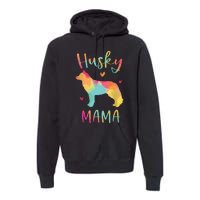 Husky Mama Colorful Siberian Husky Gifts Dog Mom Premium Hoodie