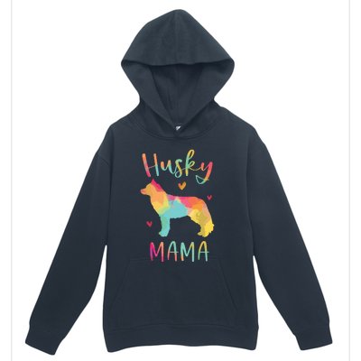 Husky Mama Colorful Siberian Husky Gifts Dog Mom Urban Pullover Hoodie