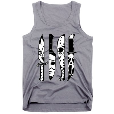 Horror Movie Characters In Knives Tank Top