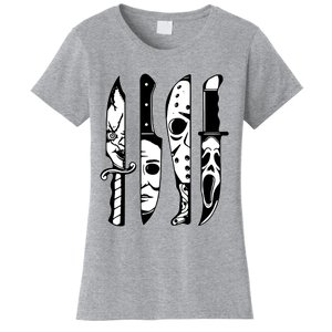 Horror Movie Characters In Knives Women's T-Shirt