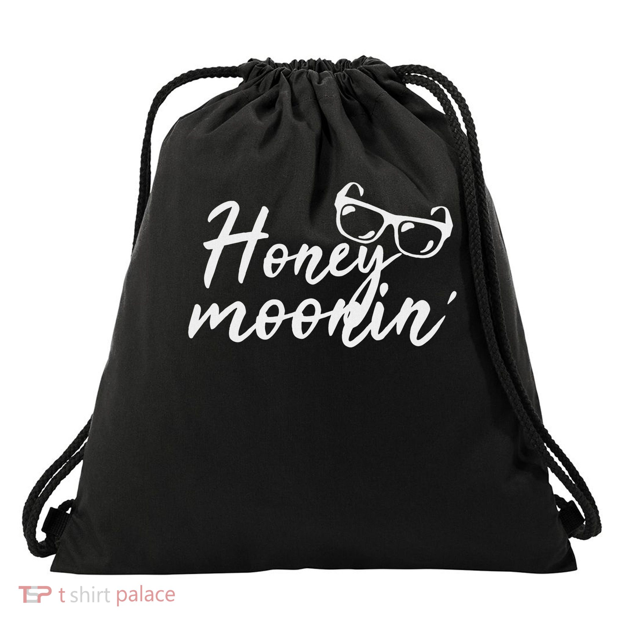 Honey Moonin Couple Honeymoon Drawstring Bag