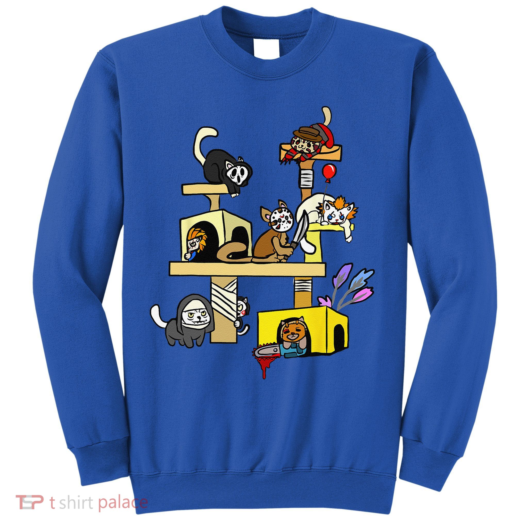 Horror Movies Cat Gifts For Cat Lovers Halloween Costumes Sweatshirt
