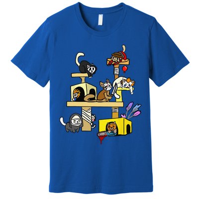 Horror Movies Cat Gifts For Cat Lovers Halloween Costumes Premium T-Shirt