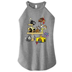 Horror Movies Cat Gifts For Cat Lovers Halloween Costumes Women's Perfect Tri Rocker Tank