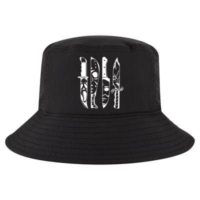 Horror Movie Characters In Knives Halloween Cool Comfort Performance Bucket Hat