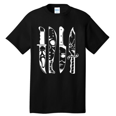 Horror Movie Characters In Knives Halloween Tall T-Shirt