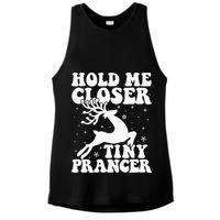 Hold me closer tiny prancer Deer Ugly Christmas Sweater Ladies PosiCharge Tri-Blend Wicking Tank