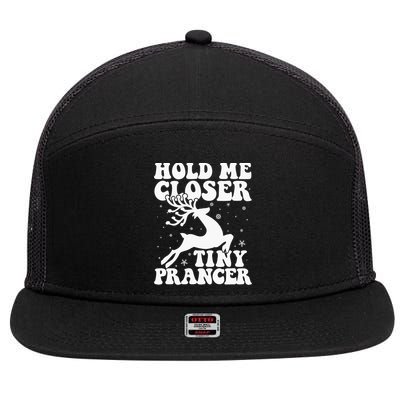 Hold me closer tiny prancer Deer Ugly Christmas Sweater 7 Panel Mesh Trucker Snapback Hat