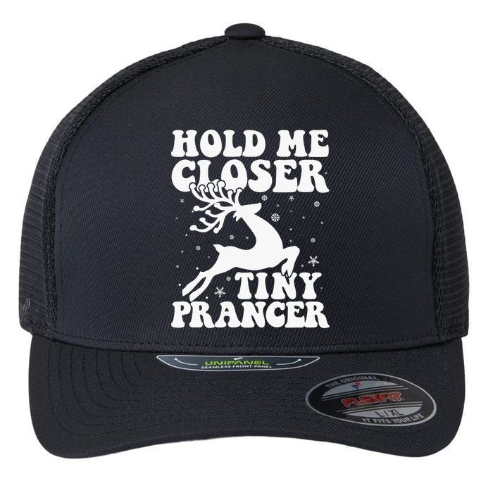 Hold me closer tiny prancer Deer Ugly Christmas Sweater Flexfit Unipanel Trucker Cap
