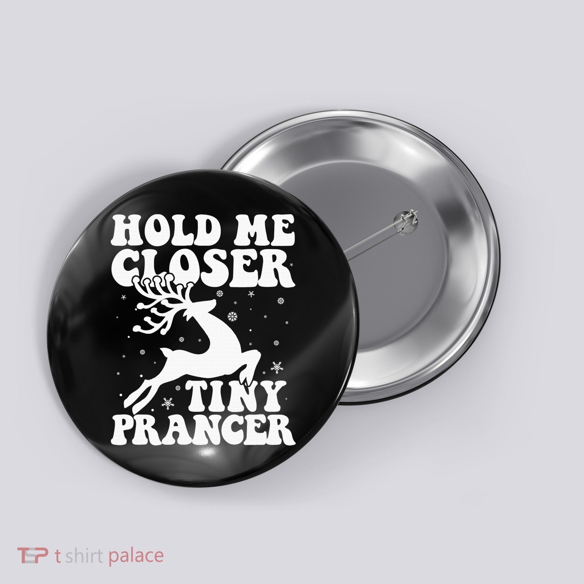 Hold me closer tiny prancer Deer Ugly Christmas Sweater Button
