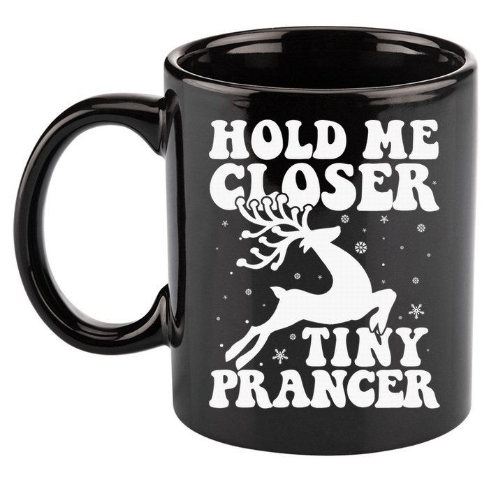 Hold me closer tiny prancer Deer Ugly Christmas Sweater 11oz C Handle Ceramic Mug