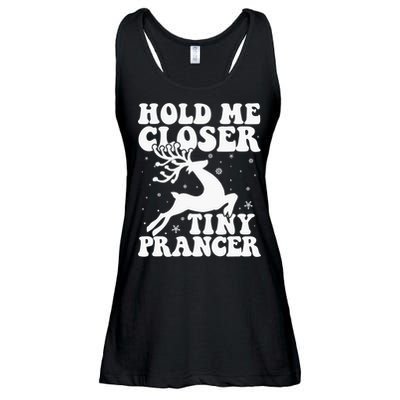 Hold me closer tiny prancer Deer Ugly Christmas Sweater Ladies Essential Flowy Tank