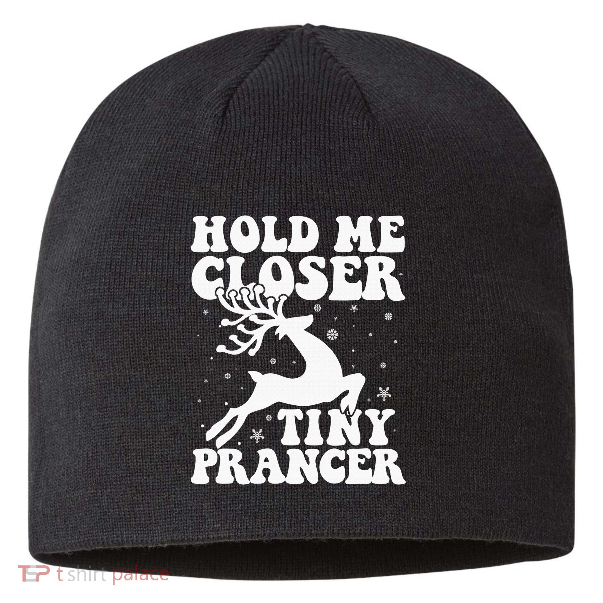Hold me closer tiny prancer Deer Ugly Christmas Sweater Sustainable Beanie