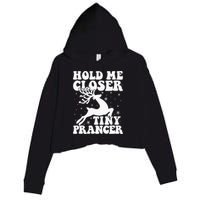 Hold me closer tiny prancer Deer Ugly Christmas Sweater Crop Fleece Hoodie