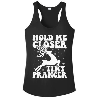 Hold me closer tiny prancer Deer Ugly Christmas Sweater Ladies PosiCharge Competitor Racerback Tank
