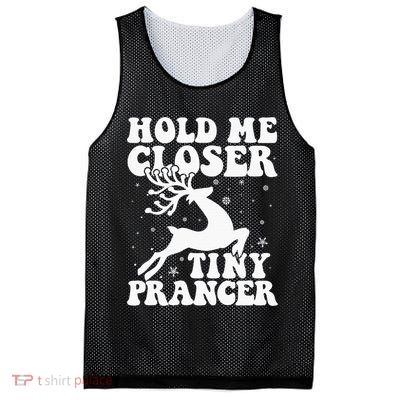 Hold me closer tiny prancer Deer Ugly Christmas Sweater Mesh Reversible Basketball Jersey Tank