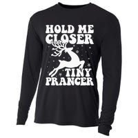 Hold me closer tiny prancer Deer Ugly Christmas Sweater Cooling Performance Long Sleeve Crew