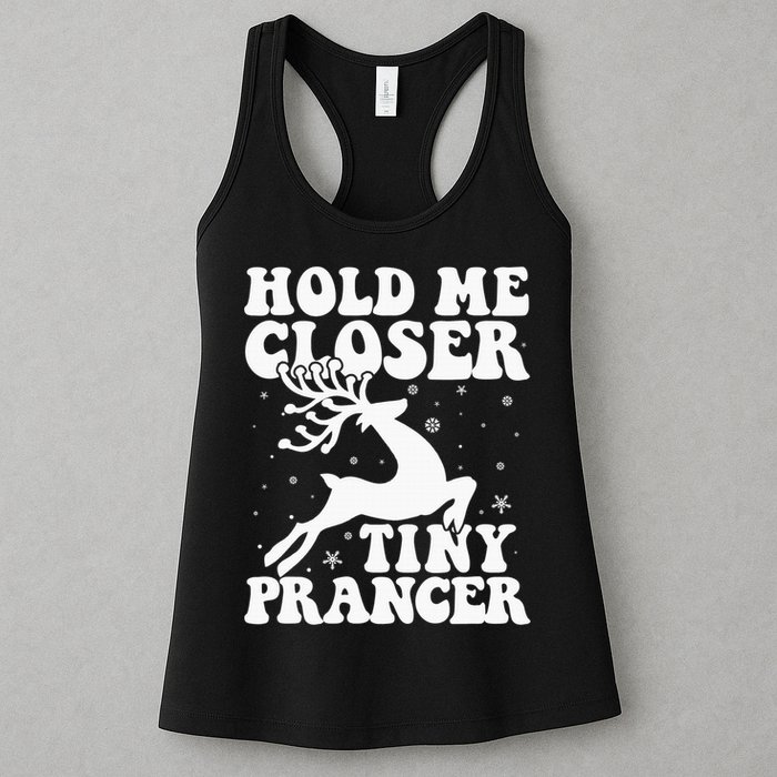 Hold me closer tiny prancer Deer Ugly Christmas Sweater Womens Tank Top