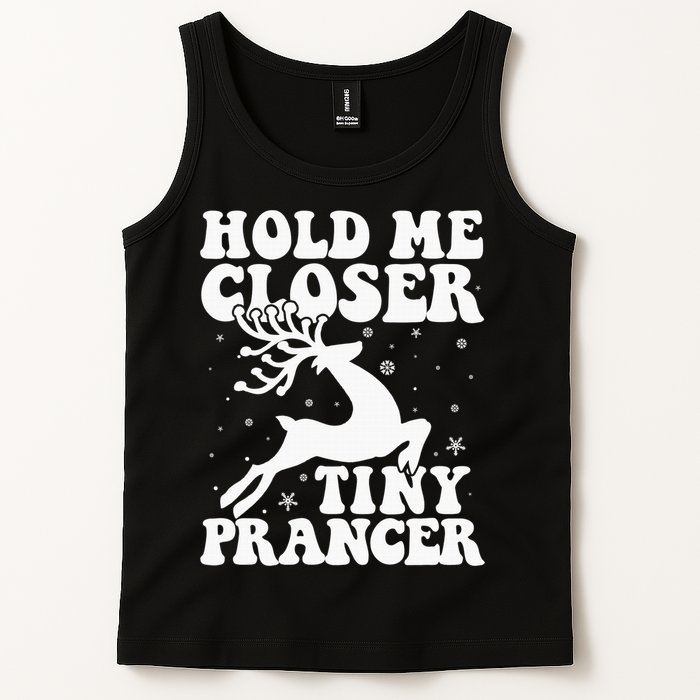 Hold me closer tiny prancer Deer Ugly Christmas Sweater Tank Top