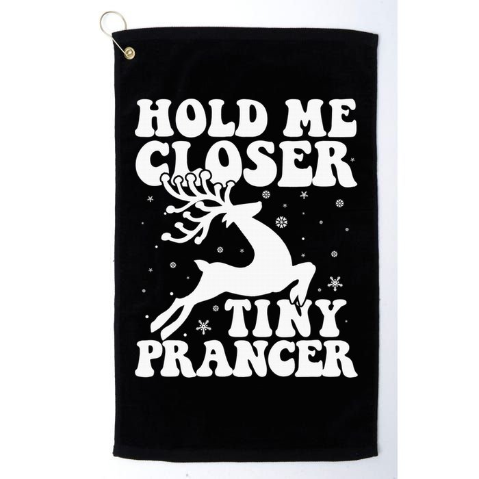 Hold me closer tiny prancer Deer Ugly Christmas Sweater Golf Towel