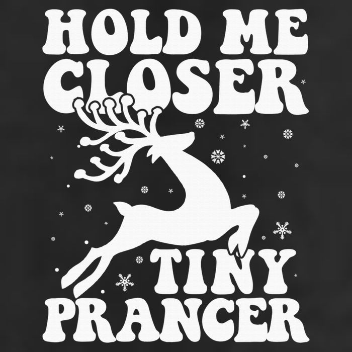 Hold me closer tiny prancer Deer Ugly Christmas Sweater Golf Towel