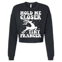 Hold me closer tiny prancer Deer Ugly Christmas Sweater Cropped Pullover Crew